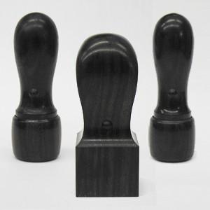 黒檀 （こくたん） 天丸 16.5mm 18mm 角印 24mm 3点セット 法人印 【サービス】