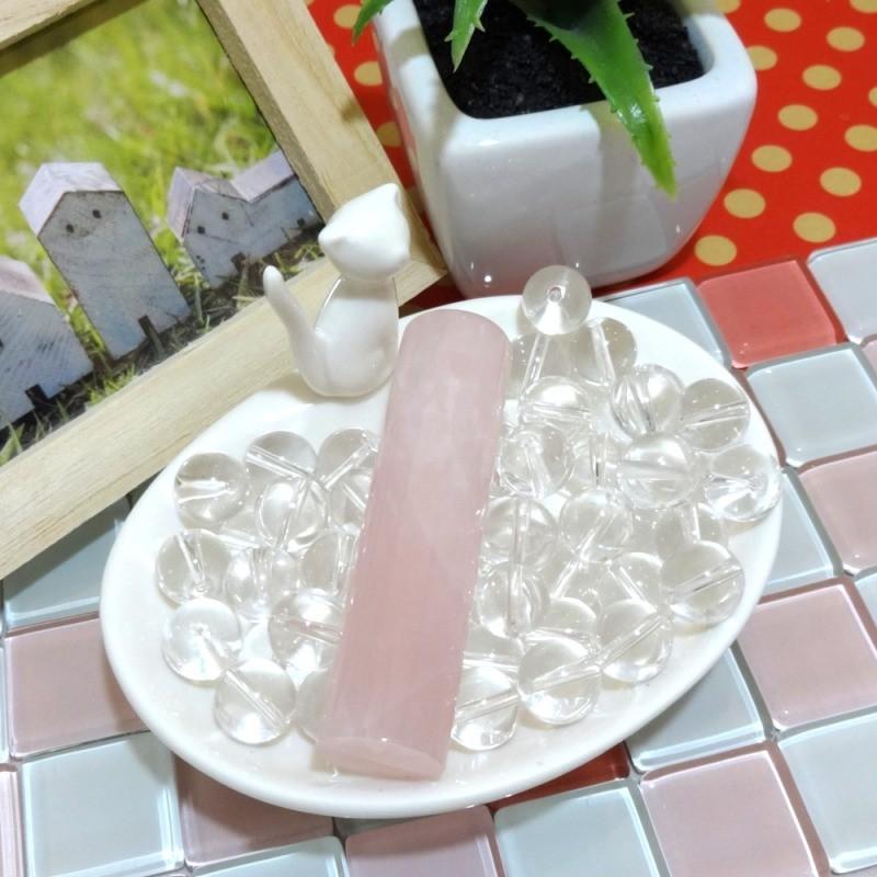 【パワーストーン印鑑】ローズクォーツ 紅水晶 13.5mm×60mm 印鑑 はんこ ハンコ 実印/銀行印/認印 お祝い プレゼント 印鑑セット 送料無料の画像