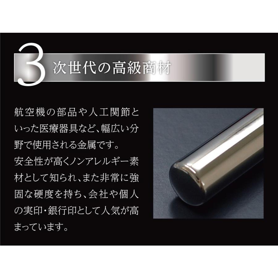 印鑑 はんこ 実印 チタン印鑑 マットシルバー 印鑑ケース 付き 10.5 〜 15.0mm 実印用 銀行印用 認印用 作成 判子(ゆうメール)(HK110) Made in Tsubame｜hankomaturi｜08