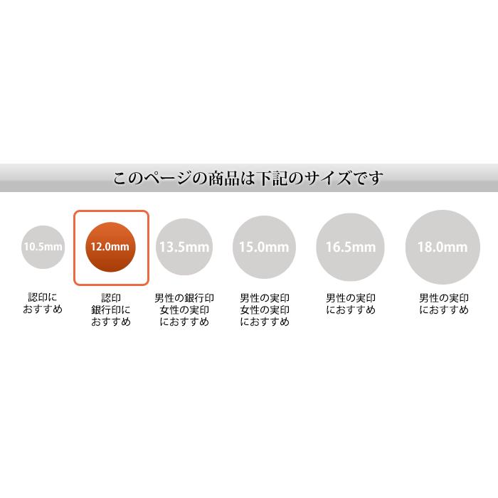 チタン印鑑 印鑑 はんこ グロスミラー 12mm 銀行印用 認印用 作成 判子 ハンコ(HK040) Made in Tsubame | はんこ祭り | 05
