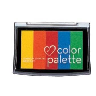 ツキネコ スタンプ インク カラーパレット5色コンビ cp- : はんこの