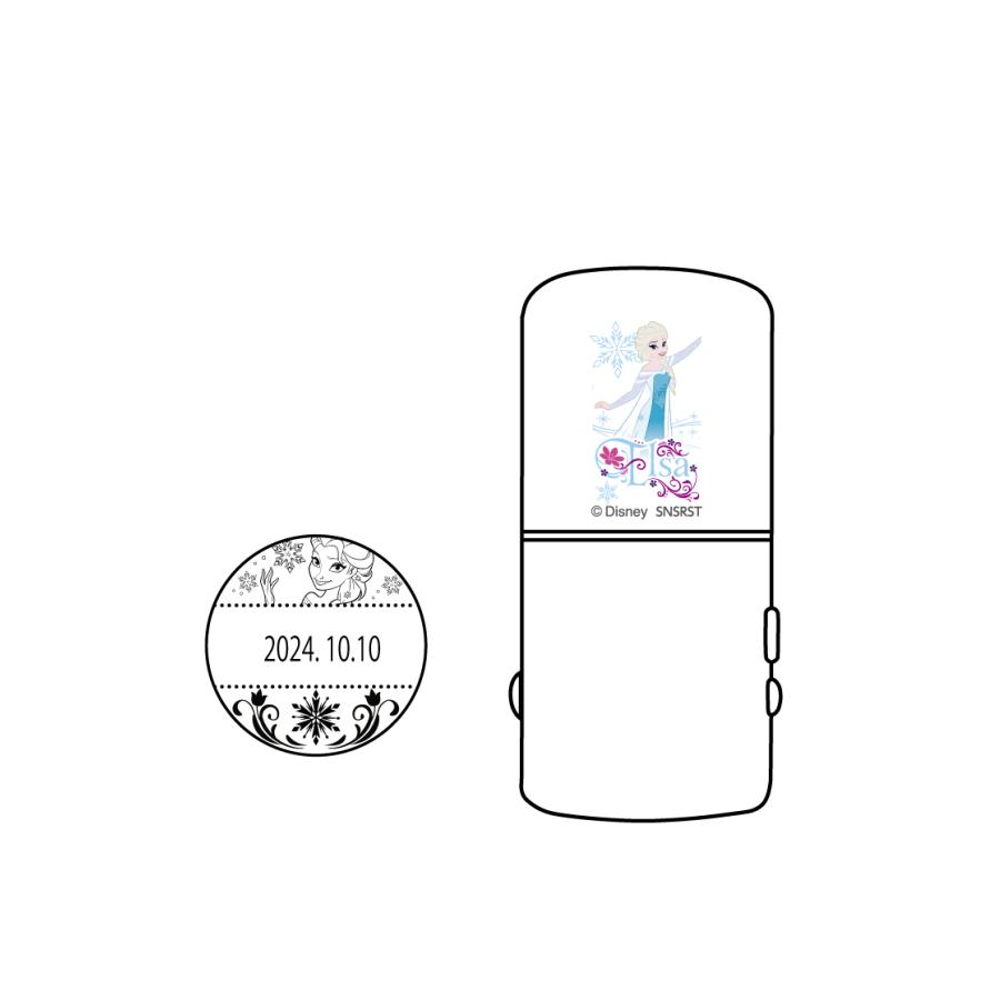 日付印 ディズニー R-524D イラスト入り スタンプ キャラクター