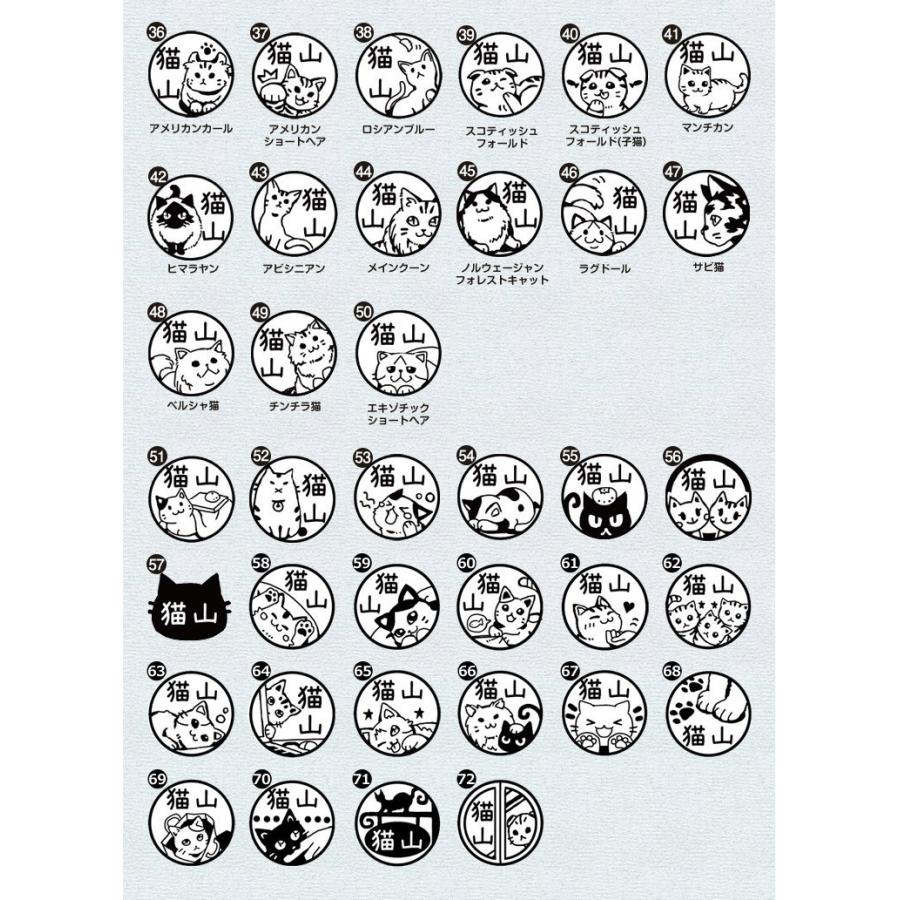 猫の表札 ネコのプレート表札 ねこずかん ニャン札 プレート 真鍮