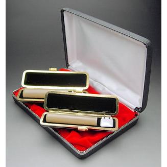 銀行印・認め印セット 純白オランダ水牛（芯持極上）12・10.5ミリ