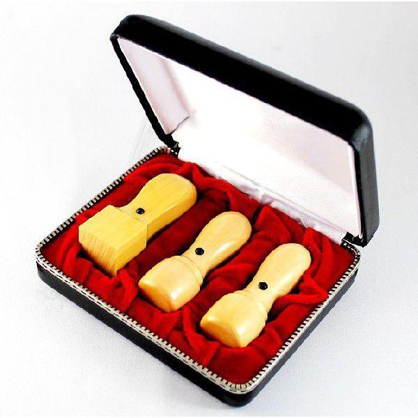 印鑑 はんこ 法人薩摩本柘印鑑3本セット専用ケース付(18.0mm) (16.5or18.0mm) (21.0mm)Bセット 法人 会社設立 実印 銀行印 角印 送料無料