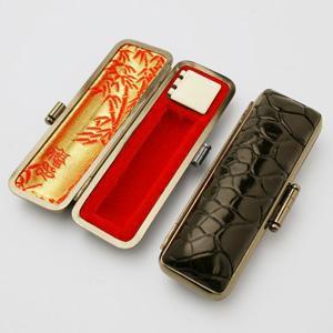 印鑑ケース プレミアムレザー印鑑ケース カメ 10.5-12.5mm はんこケース ハンコケース カメ革 送料無料