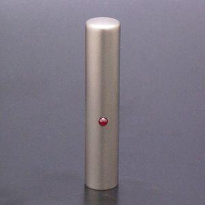 印鑑 はんこ チタン印鑑 ジュエルズチタンプラス ルビー 銀行印 12mm 黒印鑑ケース（ブラックメタル枠）付き 個人印鑑 ハンコ 判子 名前 送料無料