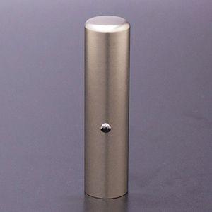 印鑑 はんこ チタン印鑑 銀行印 ジュエルズチタンプラス ブラックダイヤ 15mm 黒印鑑ケース（ブラックメタル枠）付き 個人印鑑 ハンコ 判子 名前 送料無料