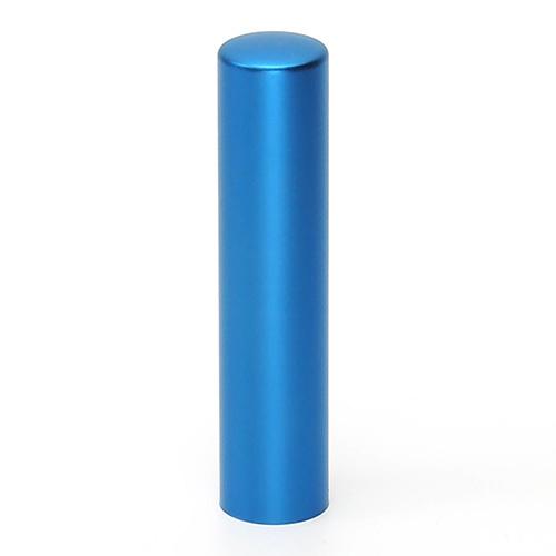 印鑑 はんこ チタン印鑑 アクア 銀行印 13.5mm 黒印鑑ケース（ブラックメタル枠）付き 個人印鑑 ハンコ 判子 名前 送料無料