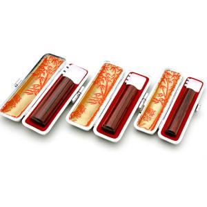 印鑑 はんこ 実印 銀行印 認め印 LLMセット 3本セット (実印：16.5mm 銀行印：15mm 認印：12mm) アグニ 印鑑ケース(銀枠)付き 送料無料