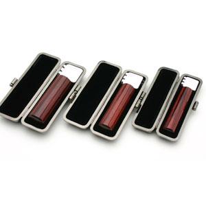 送料無料 印鑑 はんこ 実印 銀行印 認め印 SSSセット 3本セット (実印：13.5mm 銀行印：12.0mm 認印：10.5mm) アグニ 印鑑ケース(メタル枠)付き