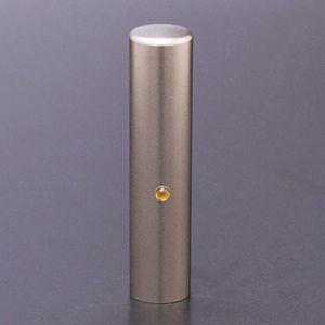 印鑑 はんこ チタン印鑑 実印 ジュエルズチタン シトリン 13.5mm 黒印鑑ケース（ブラックメタル枠）付き 個人印鑑 ハンコ 判子 名前 送料無料
