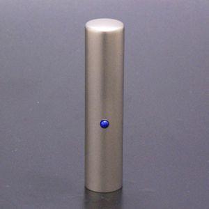 印鑑 はんこ チタン印鑑 ジュエルズチタン(ラピスラズリ) 実印 13.5mm 黒印鑑ケース（ブラックメタル枠）付き 個人印鑑 ハンコ 判子 名前 送料無料