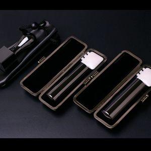 チタン印鑑 プレミアムチタン 会社設立 3本Lセット プレミアムブラック 寸胴タイプ(実印18mm 銀行印16.5mm 角天24mm) ブラックメタル枠ケース 印袋付 送料無料
