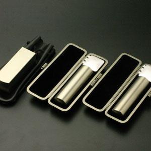 印鑑 はんこ 会社設立 3本セット(寸胴) (実印：18mm 銀行印：16.5mm 角印：24mm)チタン ブラスト(ブラックメタル枠印鑑ケース 印袋付き) 法人印鑑 送料無料