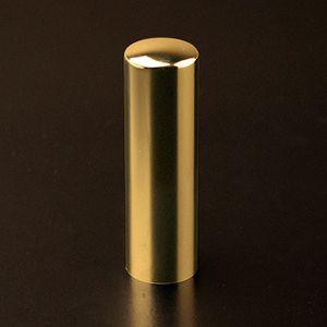 チタン印鑑 法人印 プレミアムチタン 会社認め印プレミアムゴールド (寸胴タイプ) 18mm 印鑑ケース付き 法人印鑑 法人用 はんこ 送料無料