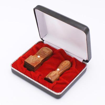 印鑑 はんこ 会社設立 Bセット (天丸) (実印：18mm 角印：21mm) 彩樺 (SAIKA) (専用ケース付) 法人印鑑 2本セット 送料無料