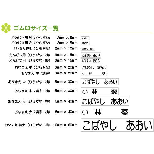 お名前スタンプ「ママスタ」スタンダードセット（ゴム印 12個）ブルー