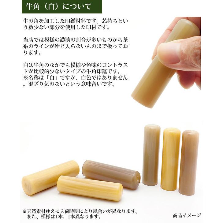 印鑑 はんこ 実印 銀行印 LMセット オリジナルセット（実印：牛角(白