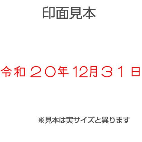 サンビー 回転ゴム印 和文日付6連（ゴシック体）4号 横 テクノタッチ 