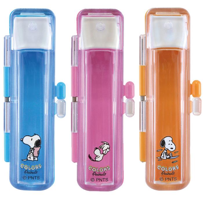 SNOOPY（スヌーピー） ハーフスケルトン 印鑑ケース 朱肉付き 12mm丸