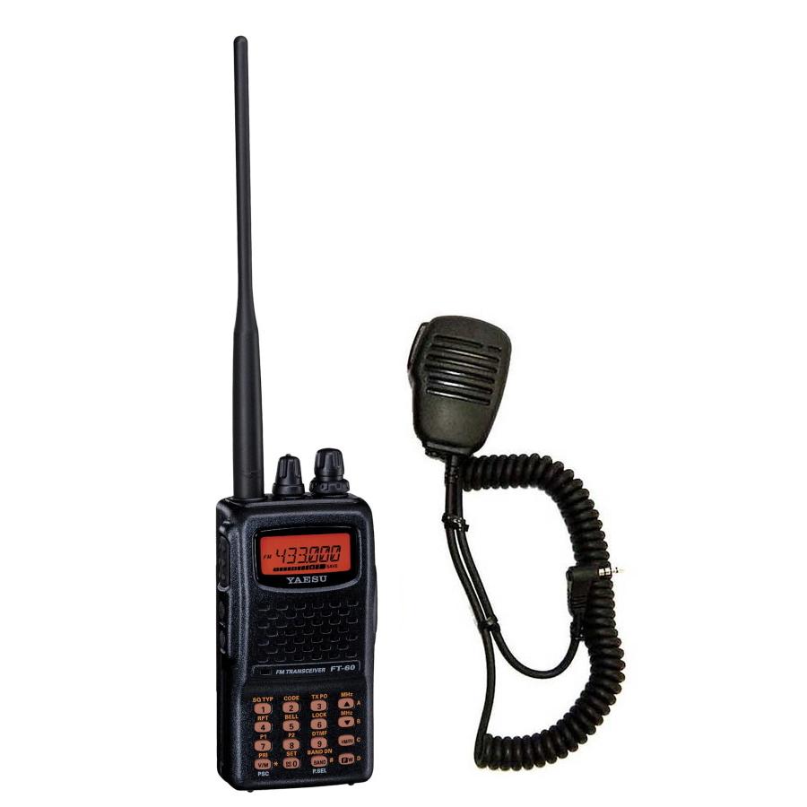 YAESU AM受信機とマイクセット ヤエス FT-60 + オリジナルスピーカーマイク セット 144/430ハンディ＋