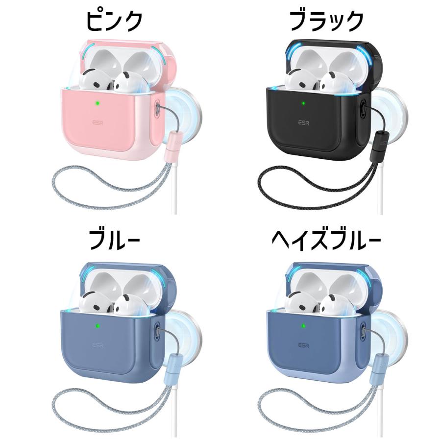 AirPods 第4世代 ケース｜MagSafe対応 ハイブリッド構造 ストラップ付