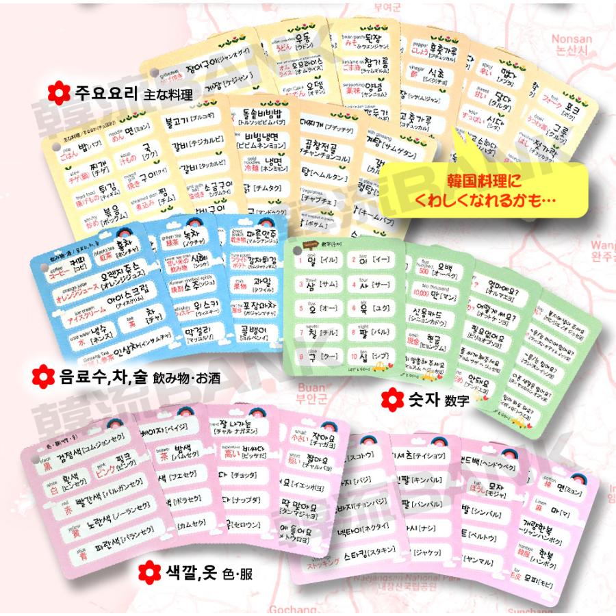 【送料無料・速達】 CHA EUN WOO チャウヌ (ASTRO/アストロ) グッズ - 韓国語 単語 カード セット (Korean Word Card) [63ピース] 7cm x 8cm SIZE｜hanryubank｜04