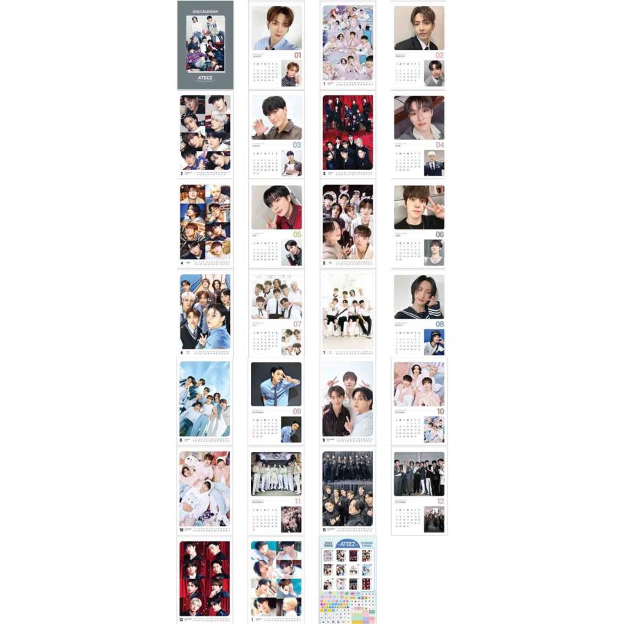 ATEEZ エイティーズ 2025年 (令和7年) フォト 壁掛けカレンダー