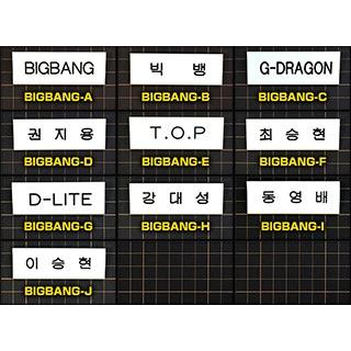 送料無料 速達 Bigbang ビッグバン グッズ ハングル ネームプレート Name Plate 名札 なふだ Big Np001 韓流bank 通販 Yahoo ショッピング