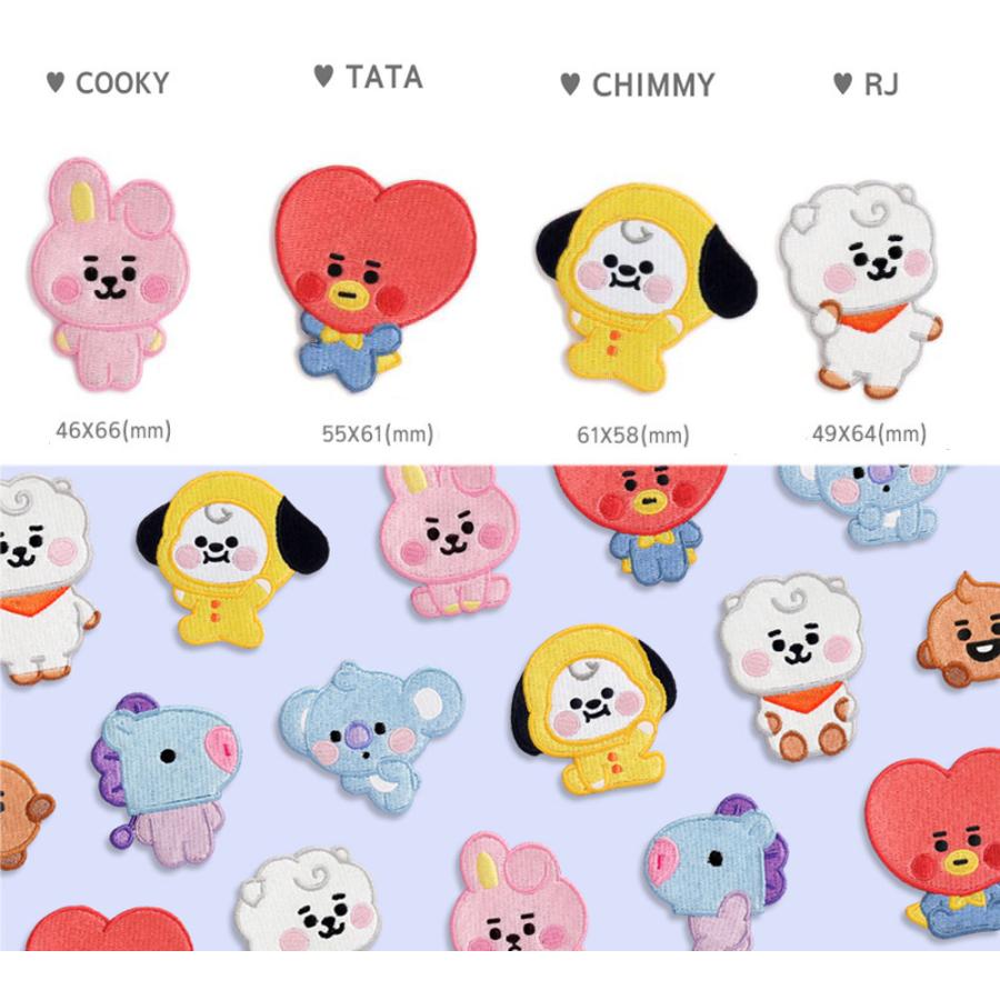 送料無料 速達 代引不可 Bts 防弾少年団 公式 グッズ Bt21 ワッペン バッジ Rj Jin Wappen Badge L Bt21j Wp001 韓流bank 通販 Yahoo ショッピング