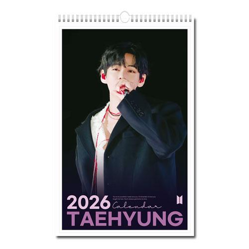 V テテ (BTS バンタン) 2026年 (令和8年) フォト 壁掛けカレンダー