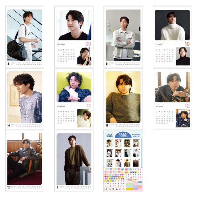 コンユ (コン・ユ) 2026年 (令和8年) フォト 壁掛けカレンダー グッズ