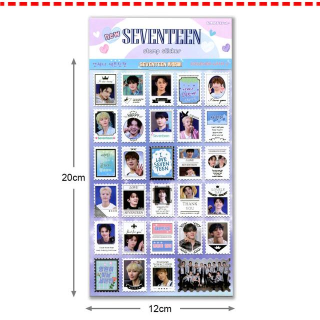 送料無料・速達】 SEVENTEEN (セブンティーン) 記念 切手 シール
