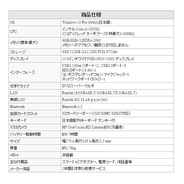 お値下げ HP ノート 14G23AV-ACOT HP 250 G7/CT 【P1080777623】(38166円)