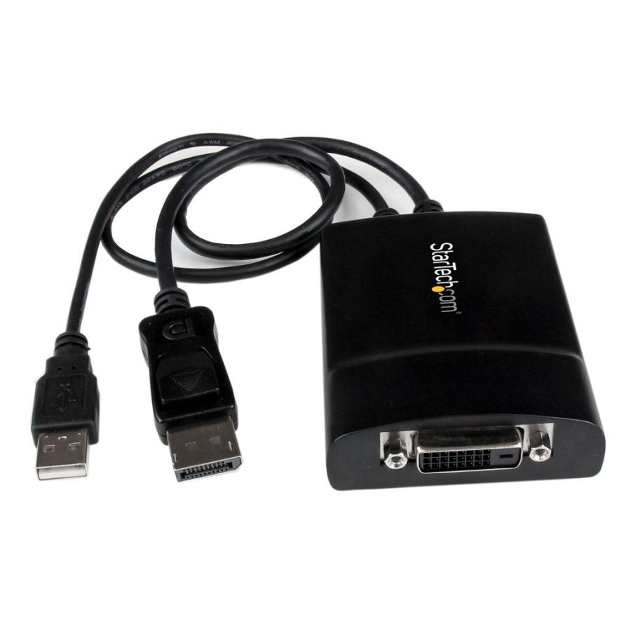 オモウマい店 StarTech.com [DP2DVID2] DisplayPort-DVI デュアルリンク アクティブ変換アダプタ ディスプレイポート/DP オス-DVI-D メス (19ピン) 2560x1600 ブラック