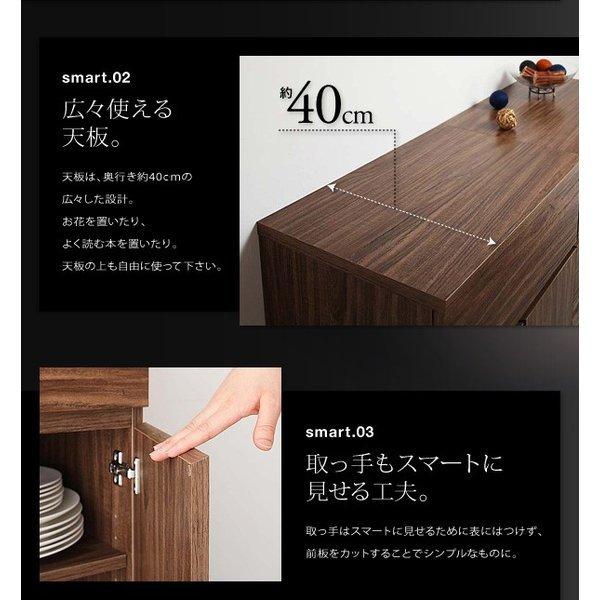 キャビネット + フラップチェスト 2点セット シンプルモダンリビングシリーズ_5