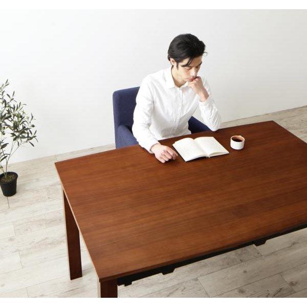 ダイニングテーブル W140-240 ウォールナット材 伸縮式 家具、インテリア