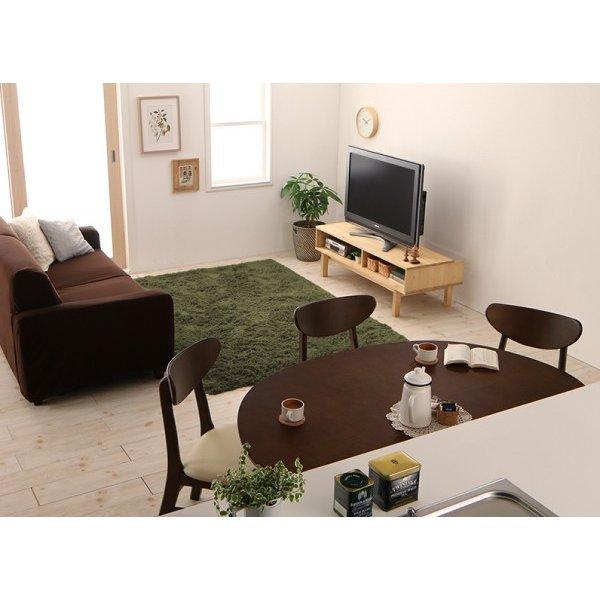 ダイニングテーブル 単品 W135 天然木 半円テーブル|hansha|03