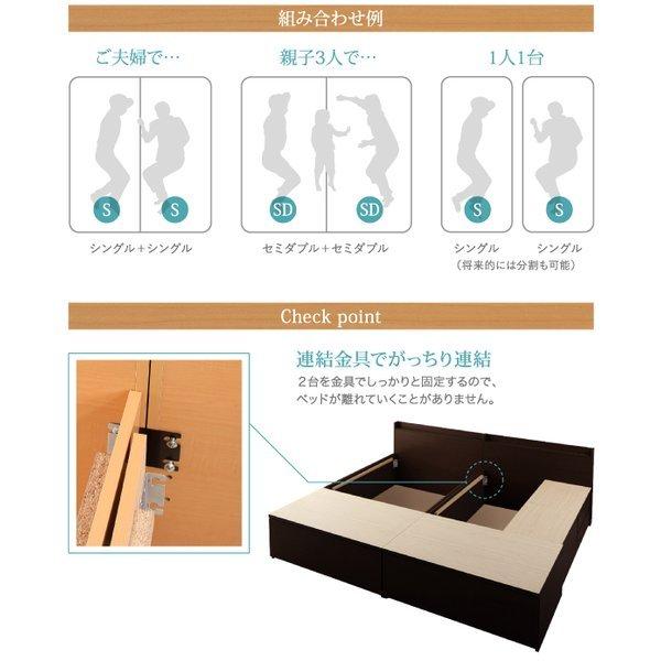 収納ファミリーベッド 薄型スタンダードポケットコイル A+A ワイドK240(SD×2)