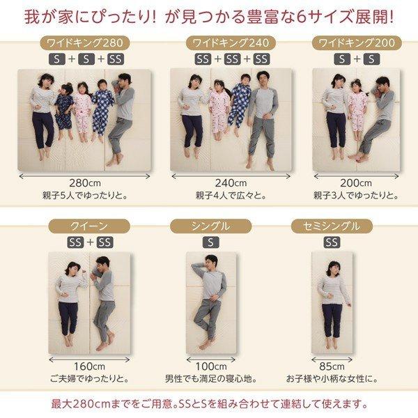 ファミリーマットレス敷布団 単品 厚さ16cm 3つの厚さが選べる 敷パッド付き_2