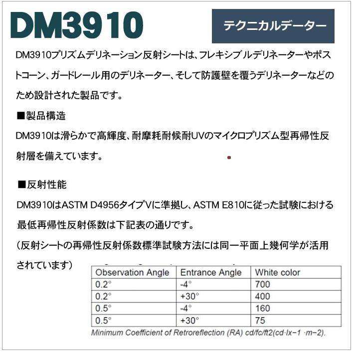 反射シート　軟質素材用　マイクロプリズム　NETIS　dm3910ロール　超高輝度