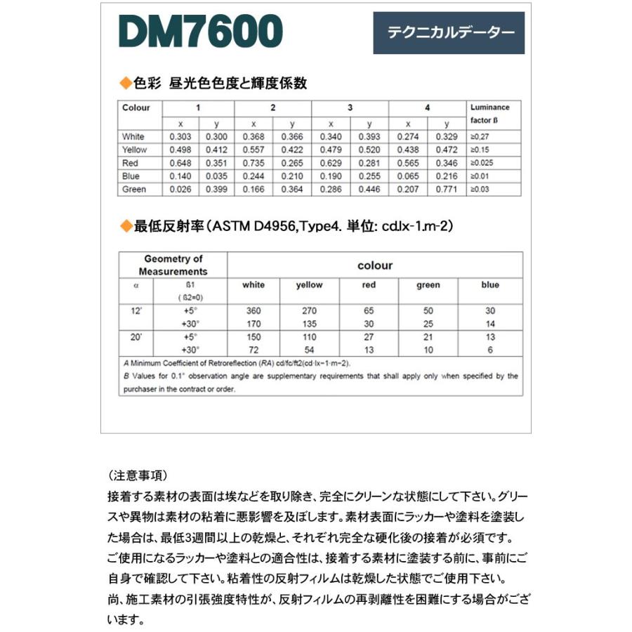 反射シート 反射材 道路 屋外用 マイクロプリズム 高輝度 NETIS dm7600ロール |  | 06