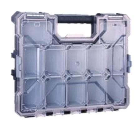 【ユ・ニーズ】クリアハードボックス CHB-300GM（透明×グレー・底浅・カップ式タイプ）工具箱 パーツケース ユニーズ クリアボックス