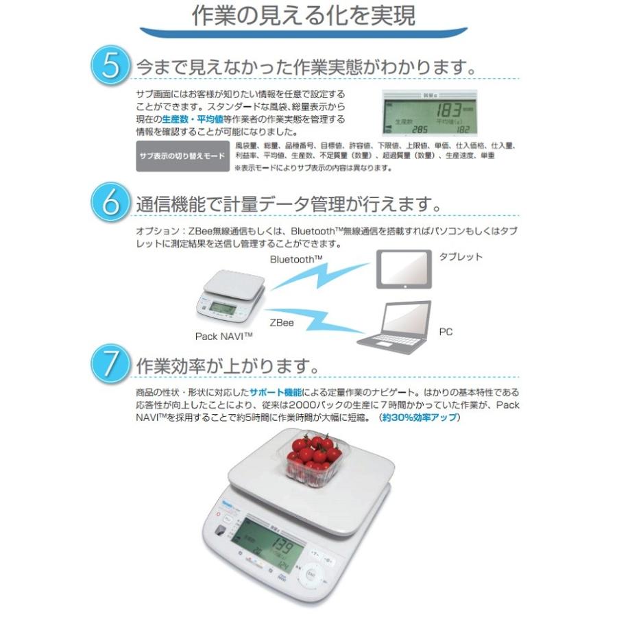 大和製衡 定量計量専用機 Pack NAVI Fix-100W-3 （検定品）計量器 はかり 計量作業スピードアップ｜hanshin-k｜03