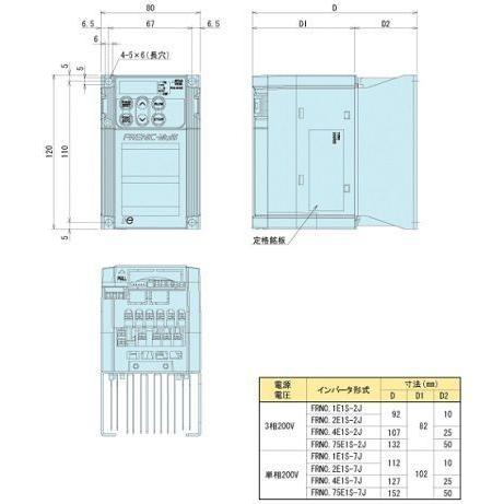 富士電機　インバーター　FRN0.75C2S-2J 新品 FRN0.75C2S-2J 三相200V入力三相200V出力 富士電機
