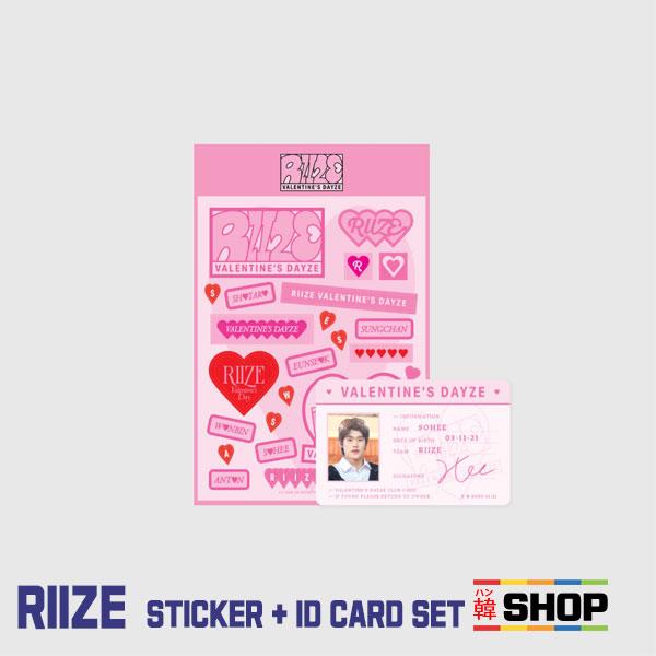 RIIZE VALENTINE'S DAYZE OFFICIAL REMOVABLE STICKER+ID CARD SET (ランダム ...