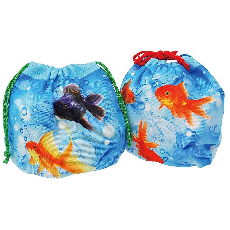 ノベルティ 記念品 縁日まんまる巾着金魚 夏祭り/縁日