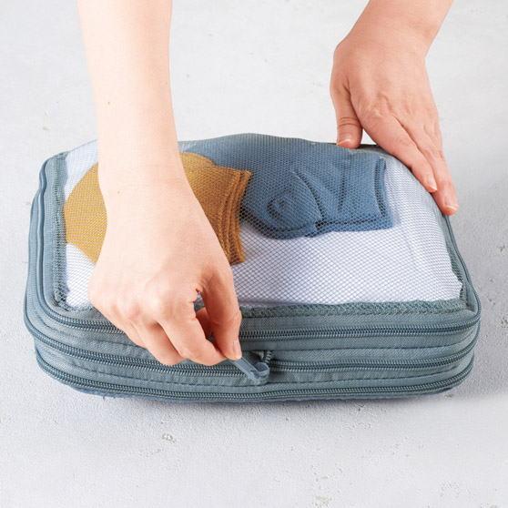 ツアライズ 両面開く トラベル 圧縮バッグ × 1個 : 販促品のよしやま