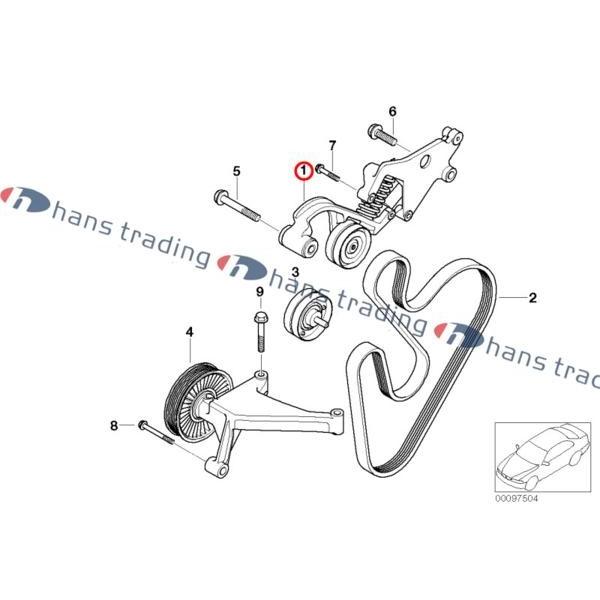 BMW MINI ミニクーパー R50 R52 R53 ファンベルトテンショナー/純正OEM